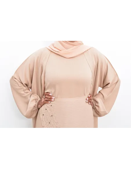 Abaya Dubaï 4 pièces ensemble originale avec tablier Aïd 2022