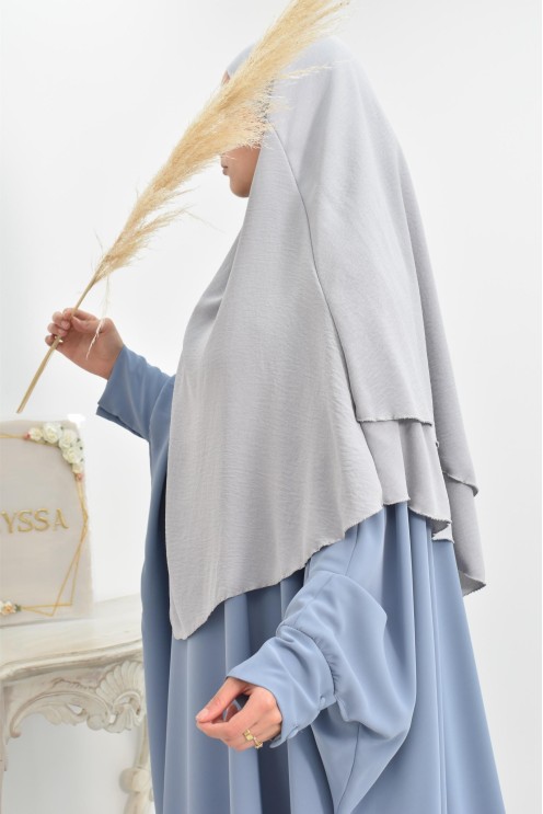 Long khimar 2 voiles  Jazz pour femme musulmane voilée