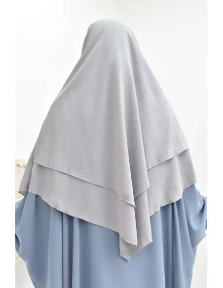 Long khimar 2 voiles  Jazz pour femme musulmane voilée