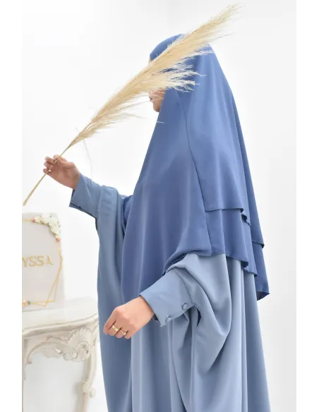 Long khimar 2 voiles  Jazz pour femme musulmane voilée