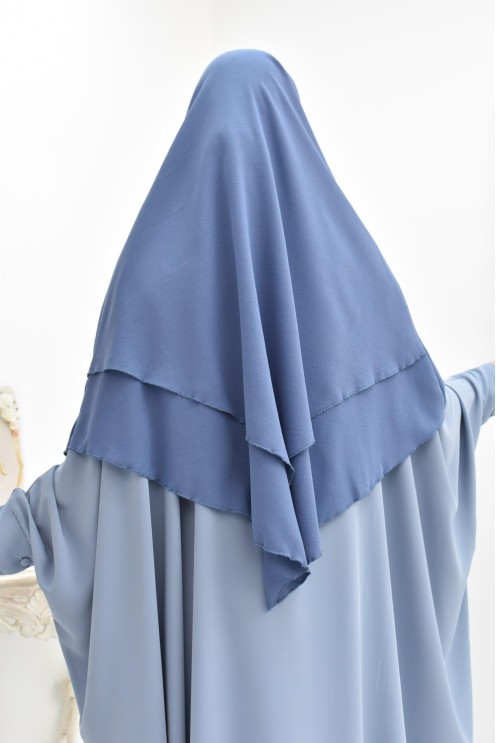 Long khimar 2 voiles  Jazz pour femme musulmane voilée