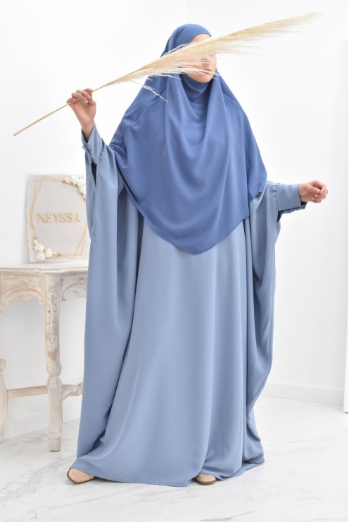 Long khimar 2 voiles  Jazz pour femme musulmane voilée