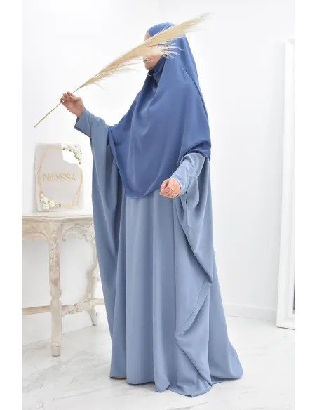 Long khimar 2 voiles  Jazz pour femme musulmane voilée