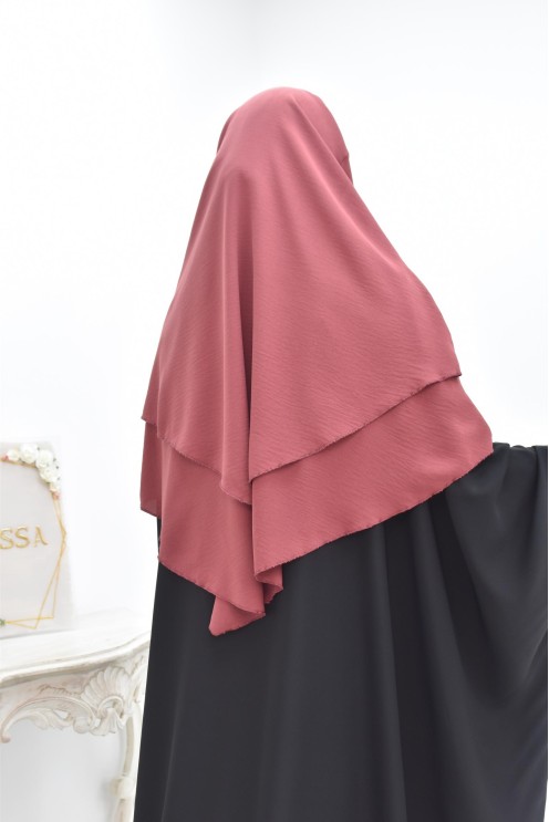 Long khimar 2 voiles  Jazz pour femme musulmane voilée