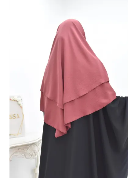 Long khimar 2 voiles  Jazz pour femme musulmane voilée