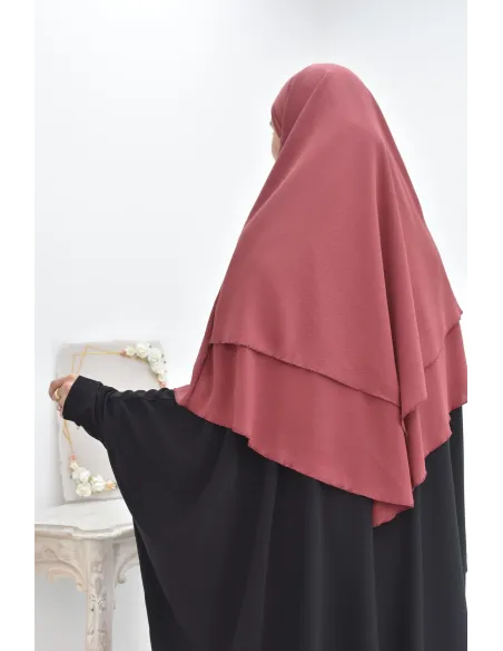 Long khimar 2 voiles  Jazz pour femme musulmane voilée