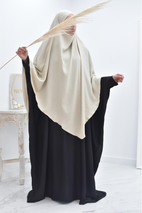 Long khimar pointu pour femme musulmane hijab légiféré