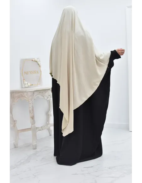Long khimar pointu pour femme musulmane hijab légiféré