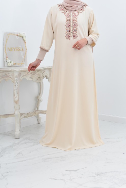 Gandoura tradition style frise marocaine abaya aïd el fitr aïd adha