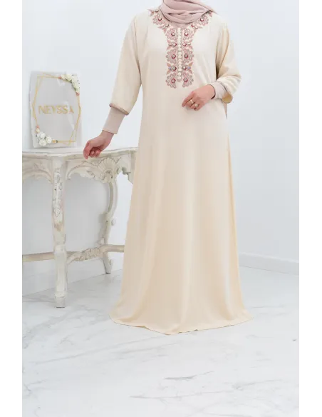 Gandoura tradition style frise marocaine abaya aïd el fitr aïd adha