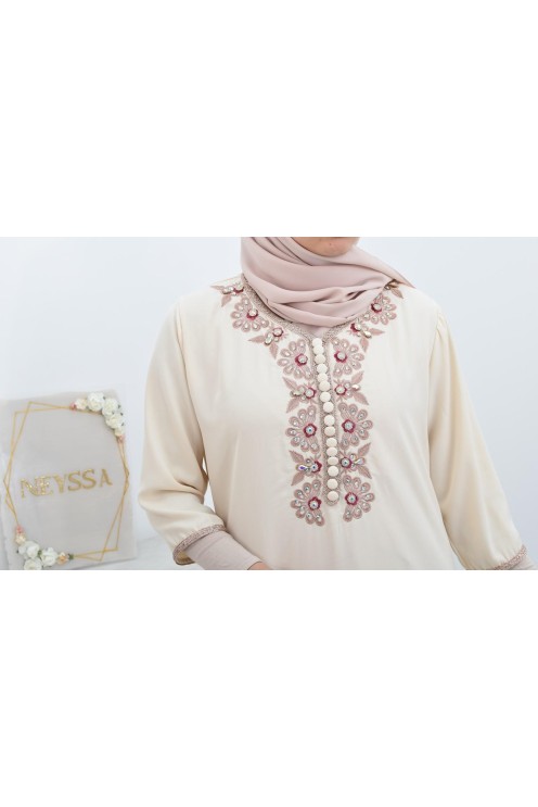 Gandoura tradition style frise marocaine abaya aïd el fitr aïd adha