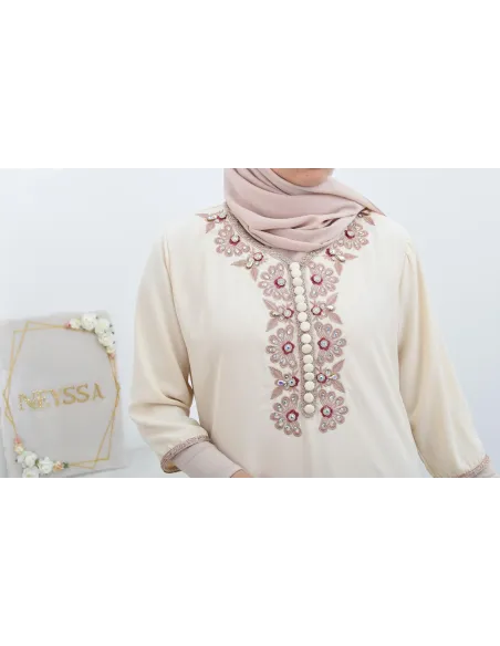 Gandoura tradition style frise marocaine abaya aïd el fitr aïd adha