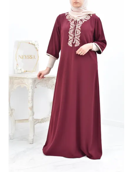 Gandoura tradition style frise marocaine abaya aïd el fitr aïd adha