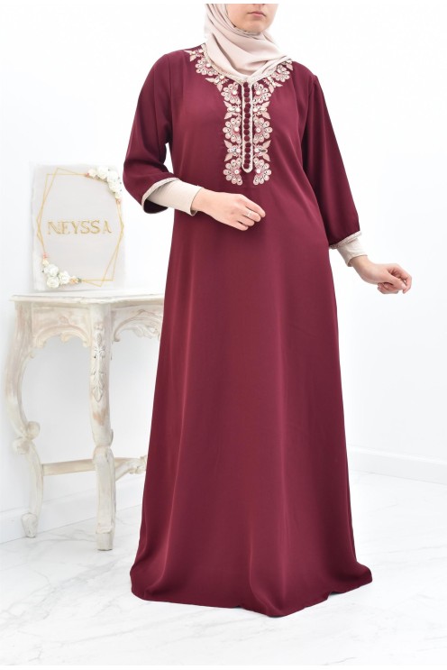 Gandoura tradition style frise marocaine abaya aïd el fitr aïd adha