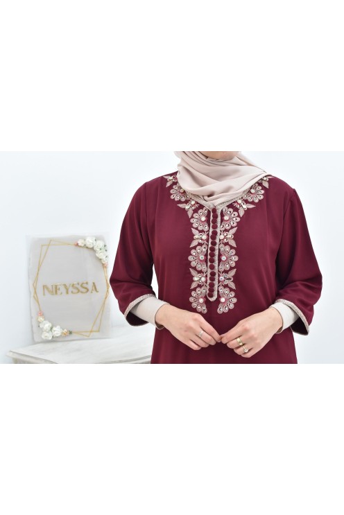 Gandoura tradition style frise marocaine abaya aïd el fitr aïd adha