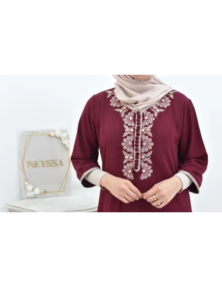 Gandoura tradition style frise marocaine abaya aïd el fitr aïd adha