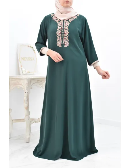 Gandoura tradition style frise marocaine abaya aïd el fitr aïd adha