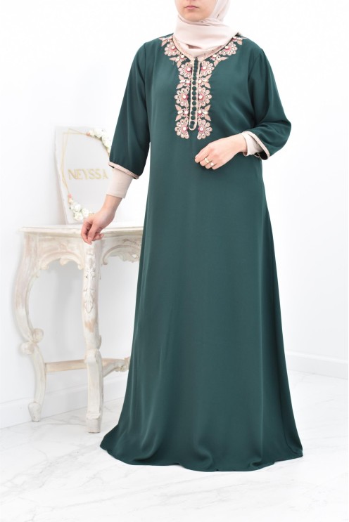 Gandoura tradition style frise marocaine abaya aïd el fitr aïd adha
