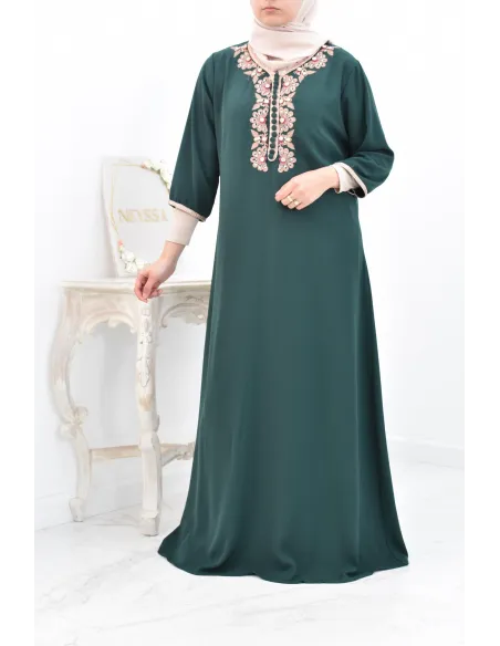 Gandoura tradition style frise marocaine abaya aïd el fitr aïd adha