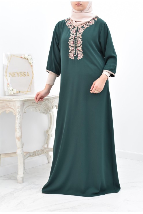 Gandoura tradition style frise marocaine abaya aïd el fitr aïd adha
