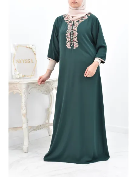 Gandoura tradition style frise marocaine abaya aïd el fitr aïd adha