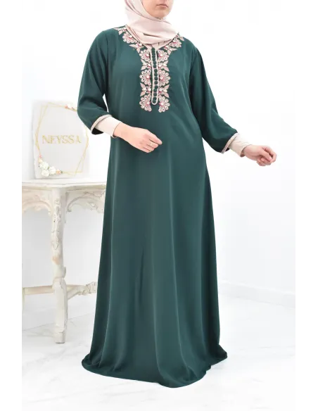 Gandoura tradition style frise marocaine abaya aïd el fitr aïd adha