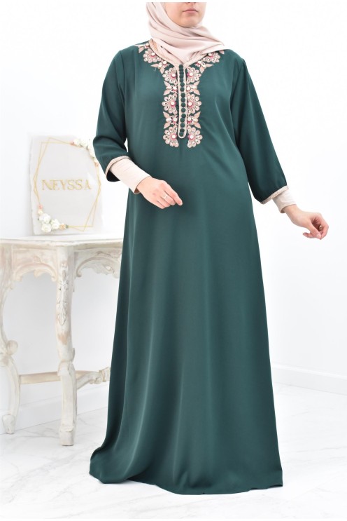 Gandoura tradition style frise marocaine abaya aïd el fitr aïd adha