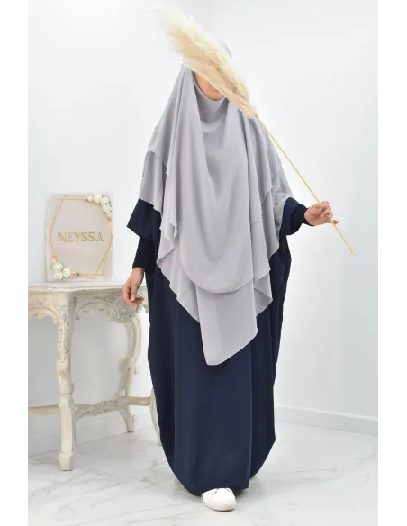 Khimar 3 voiles yemenite en mousseline pour femme musulmane voilée