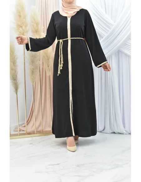 Abaya mère ou abaya fille style caftan avec broderies
