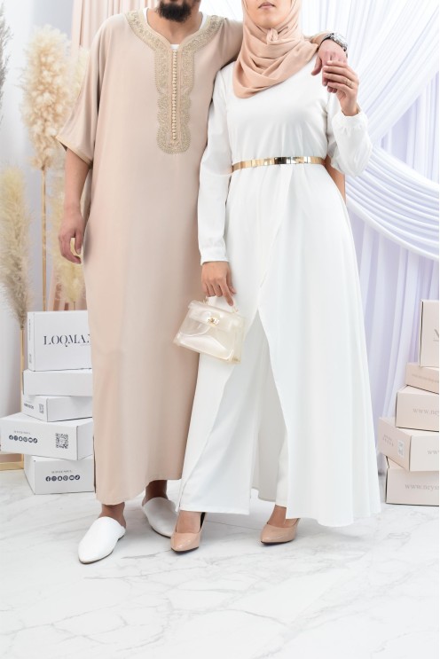 Tunic dress set with palazzo for a classy and chic veiled woman Neyssa