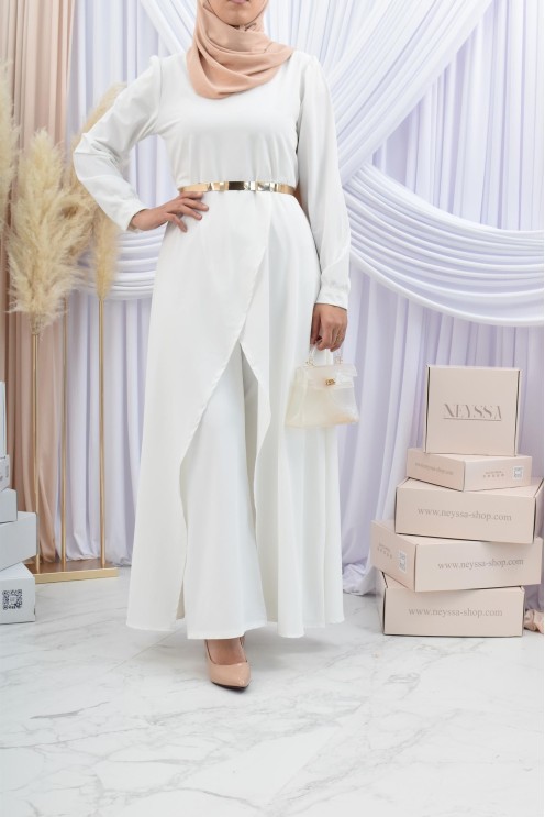 Tunic dress set with palazzo for a classy and chic veiled woman Neyssa