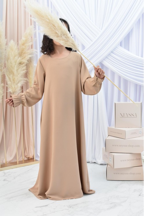 Longue Abaya femme papillon de prière avec son khimar en jazz