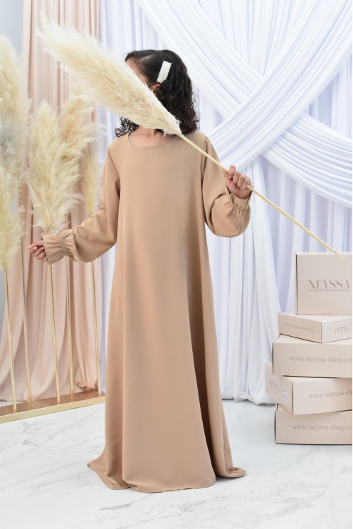Longue Abaya femme papillon de prière avec son khimar en jazz