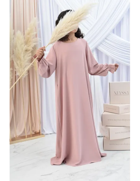 Longue Abaya femme papillon de prière avec son khimar en jazz