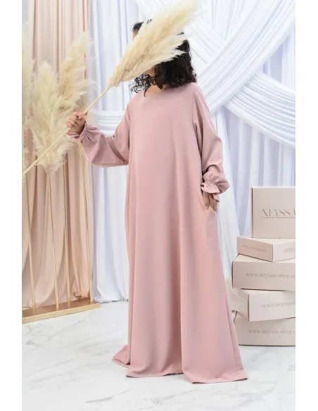 Longue Abaya femme papillon de prière avec son khimar en jazz