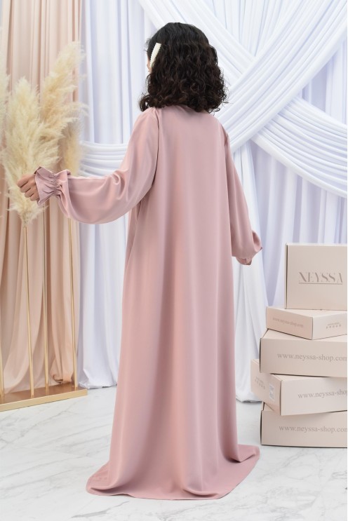 Longue Abaya femme papillon de prière avec son khimar en jazz