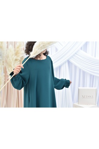 Longue Abaya femme papillon de prière avec son khimar en jazz 2