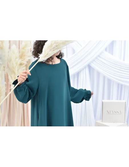 Longue Abaya femme papillon de prière avec son khimar en jazz