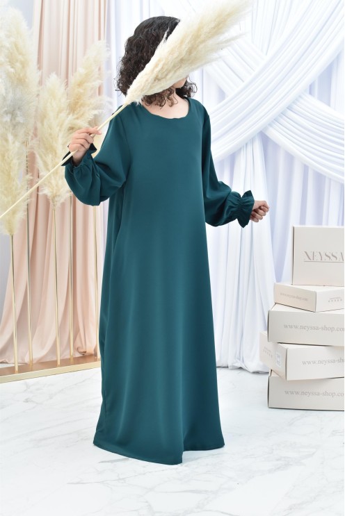 Longue Abaya femme papillon de prière avec son khimar en jazz
