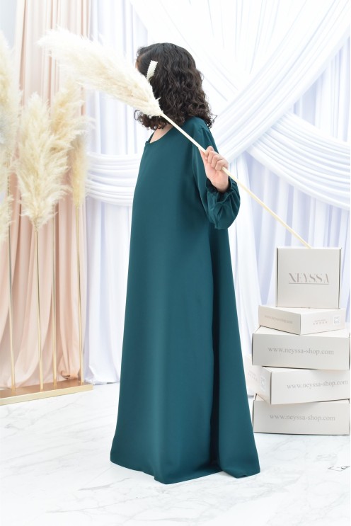 Longue Abaya femme papillon de prière avec son khimar en jazz