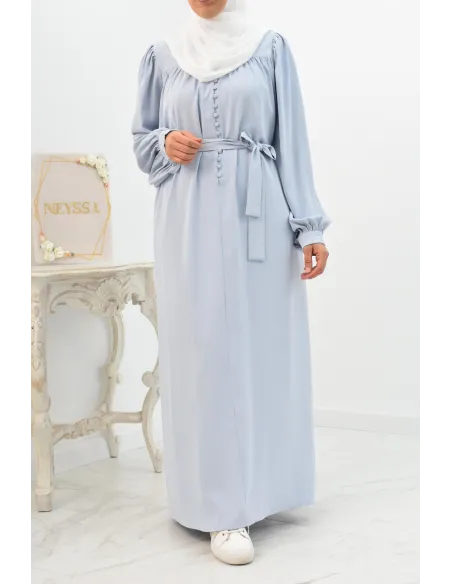 Longue Robe chemise boutonnées longue et fluide femme voilée musulmane