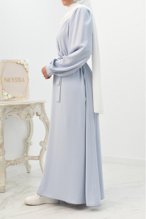 Longue Robe chemise boutonnées longue et fluide femme voilée musulmane