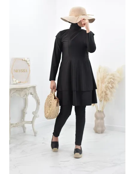 Lange und gut mastourierte breite Burkini für verschleierte muslimische Frau