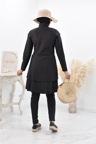 Lange und gut mastourierte breite Burkini für verschleierte muslimische Frau 2