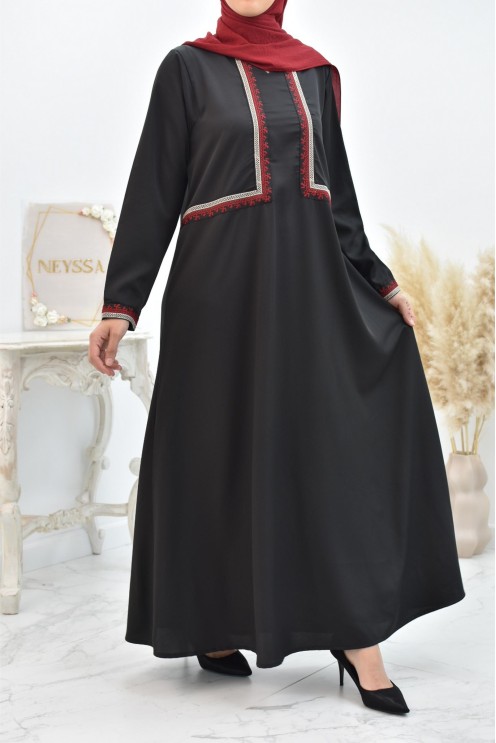 Lange, locker geschnittene Abaya für muslimische Frauen für den Alltag