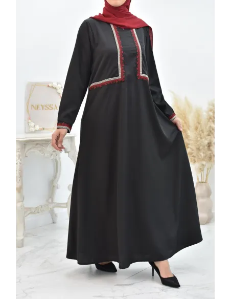 Lange, locker geschnittene Abaya für muslimische Frauen für den Alltag