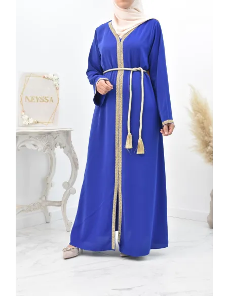 Longue Abaya et fluide à strass idéale pour les fêtes et le quotidien