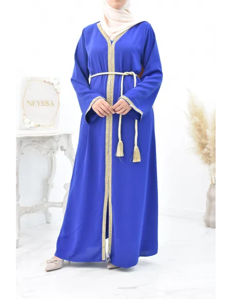 Longue Abaya et fluide à strass idéale pour les fêtes et le quotidien