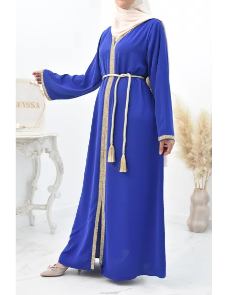 Longue Abaya et fluide à strass idéale pour les fêtes et le quotidien