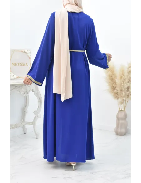 Longue Abaya et fluide à strass idéale pour les fêtes et le quotidien